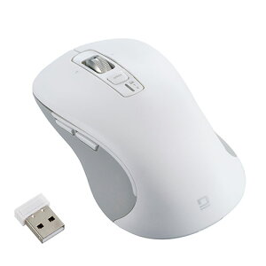 Digio Digio �����z�C�[���}�E�X Bluetooth�EUSB�����f���A���É��{�^��BlueLED�}�E�X L�T�C�Y �z���C�g(MUS-DKF243W) �ڈ��݌�=��