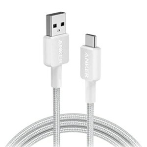 �A���J�[�W���p�� ANKER 322 USB-C&USB-A �P�[�u��(USB2.0�Ή�) 1.8m �z���C�g 1�{(A81H6N21) �ڈ��݌�=��