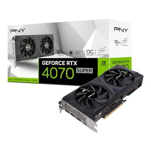 PNY GeFORCE RTX 4070 SUPER 12GB VERTO OC DUAL FAN(VCG4070S12DFXPB1-O) �ڈ��݌�=��