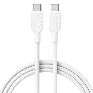 �A���J�[�W���p�� ANKER 310 USB-C&USB-C �P�[�u�� 1.8m �z���C�g 1�{(A81E2021) �ڈ��݌�=��