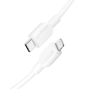 �A���J�[�W���p�� ANKER 310 USB-C&���C�g�j���O�P�[�u�� 0.9m �z���C�g 1�{(A81A1021) �ڈ��݌�=��