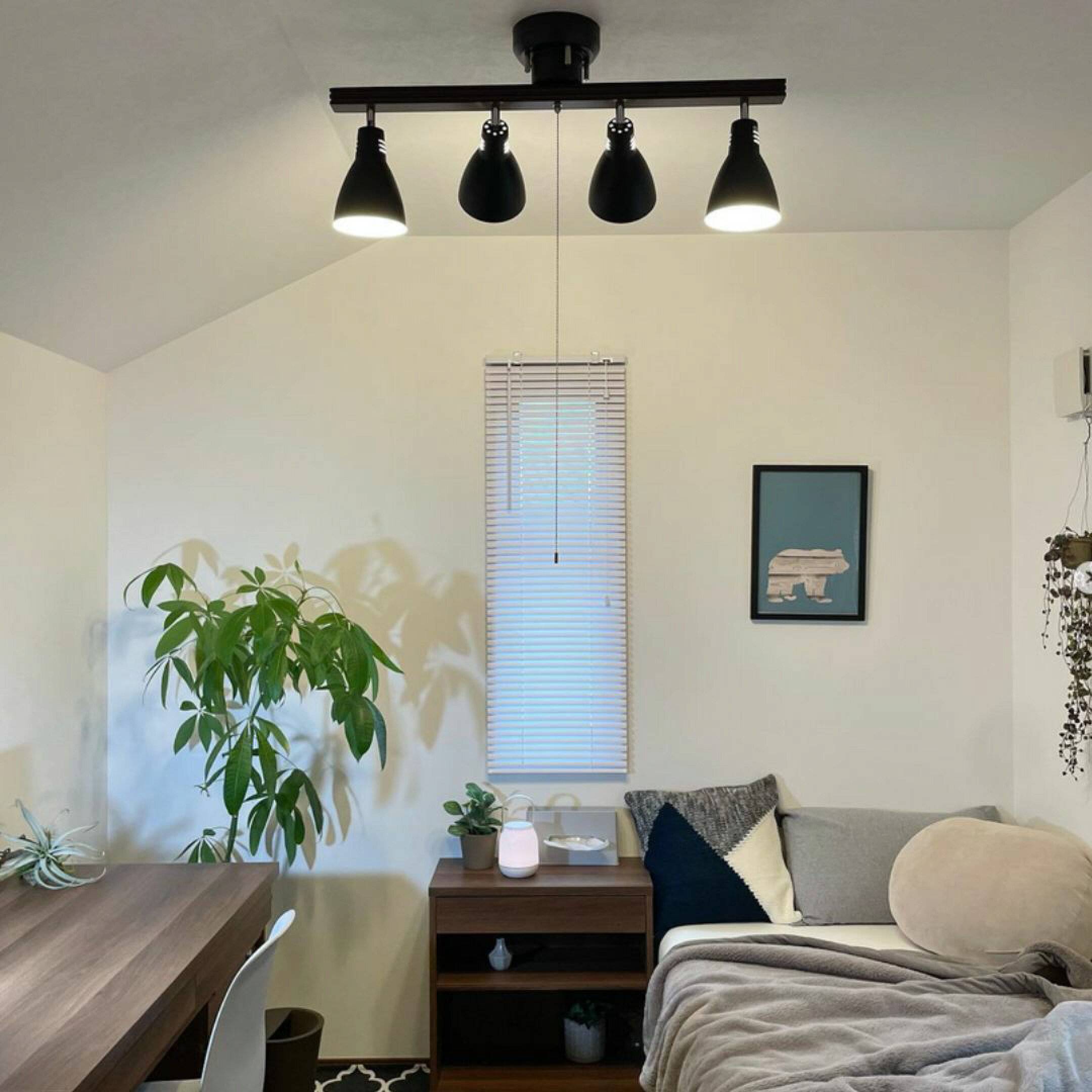 プラスチックブラインドホワイトの設置写真　お客様の納品事例