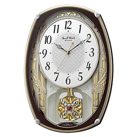 特価品 からくり時計 リズム時計 電波時計 掛け時計 掛時計 スモールワールドレジーナ 4MN540RH06
