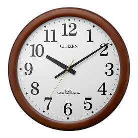 リズム時計 CITIZEN シチズン 大型電波掛け時計 木枠 施設 大きい 公共施設 ブラウン 茶色 電波時計 壁掛時計 アナログ 8MY548-006