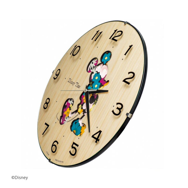 楽天市場 セイコー Seiko ミッキー 掛け時計 かけ時計 ディズニー ミッキーマウス 花柄 おしゃれ ウッド Fw586b お取り寄せ E Bloom