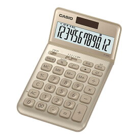スタイリッシュ電卓 JF-S200-GD-N カシオ CASIO 12桁 電卓 ジャストタイプ 税計算 時間計算 ゴールド 金色 おしゃれ