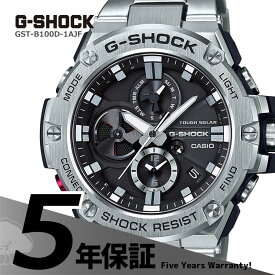 G-SHOCK gショック G-SHOCK gショック Gショック GST-B100D-1AJF カシオ CASIO G-STEEL Gスチール スマートフォンリンク機能搭載 クロノグラフ 黒 ブラック メンズ 腕時計