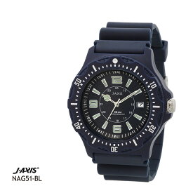 ジェイアクシス J-AXIS サン・フレイム 10気圧防水腕時計 メンズ NAG51-BL