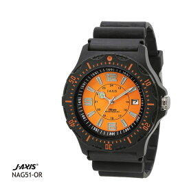 ジェイアクシス J-AXIS サン・フレイム 10気圧防水腕時計 メンズ NAG51-OR