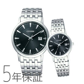 【店内最大40％OFF!スーパーSALE～11日01:59迄】ペアウォッチ ペアセット Citizen Collection ペア 腕時計 メタルバンド 黒 ブラック シチズンコレクション BM6770-51G EW1580-50G CITIZEN シチズン SPAIR0013