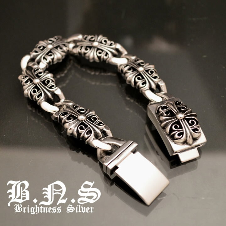 楽天市場】ゴシックフローラルクロスブレスレット シルバー925 