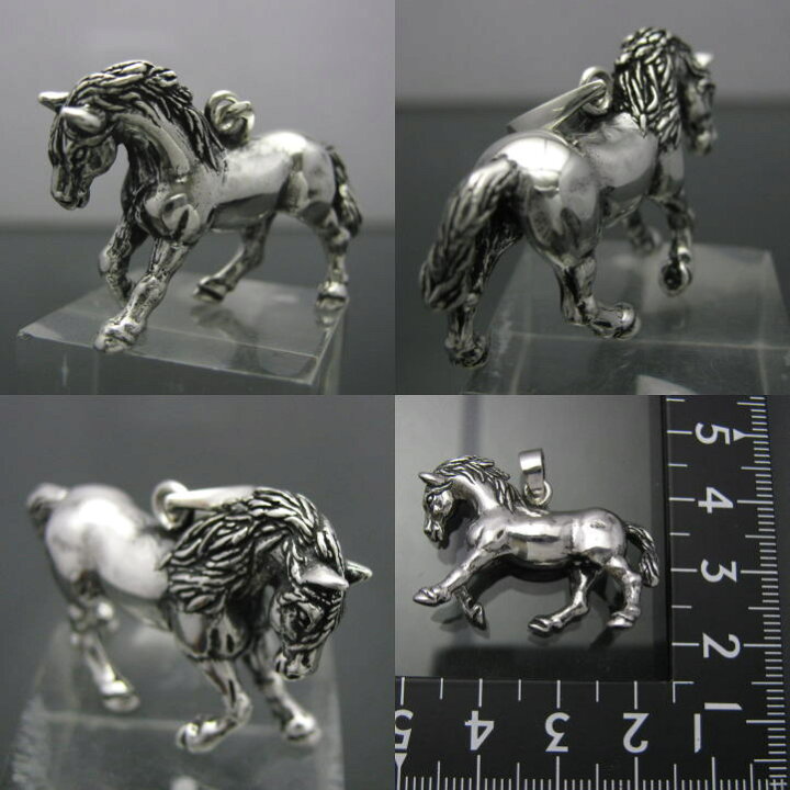 楽天市場】銀の駿馬 ホースペンダント シルバー925 SV925 silver925 