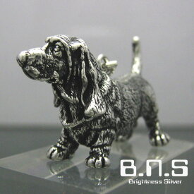 銀の犬　バセットハウンドペンダント　シルバー925 Silver925 SV925 (ネックレス、犬、ドッグ、Dog、Basset Hound 動物)