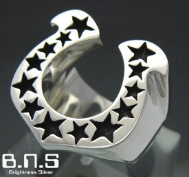 馬蹄の指輪 ホースシューリング シルバー925(メンズ レディース シルバーリング 蹄鉄 銀)ring-570-R48