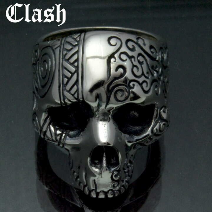 楽天市場】Clash タトゥースカルリング シルバー925 銀製 (skull ring 