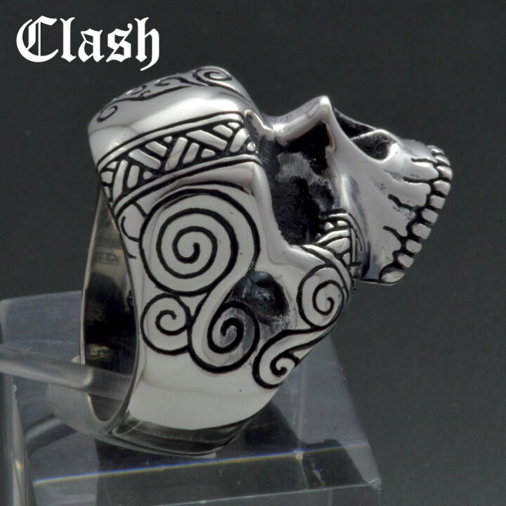 楽天市場】Clash タトゥースカルリング シルバー925 銀製 (skull ring