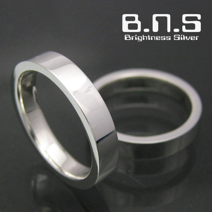 楽天市場】平打ちシルバーリング 3.5mm シルバー925 ペアリングにも  