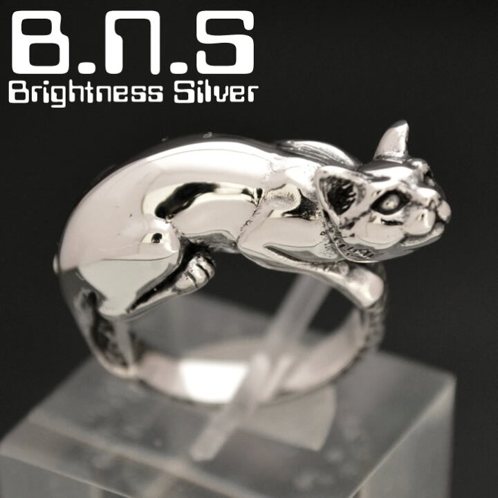楽天市場】銀の猫の指輪 ネコリング シルバー925 銀 silver925 ねこ 