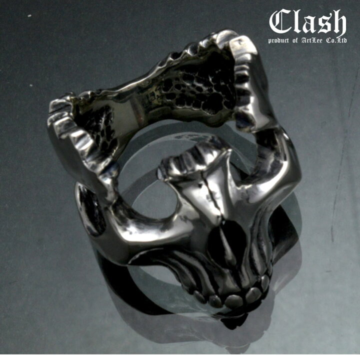 楽天市場】Clash ブロークンスカルリング シルバー925 (broken skull 
