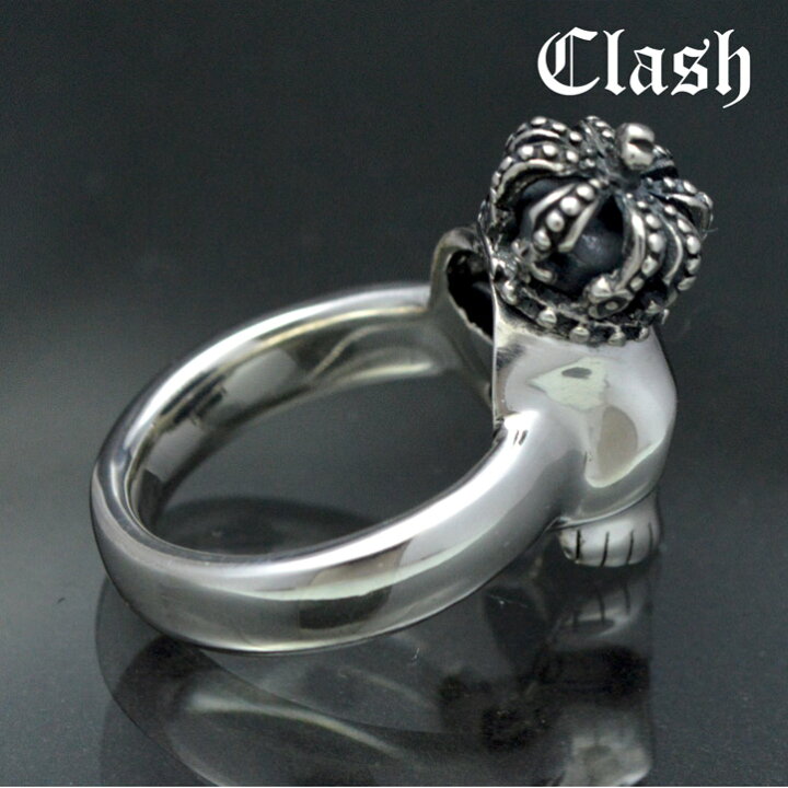 楽天市場】Clash クラウンベイビースカルリング 王冠、シルバー925 