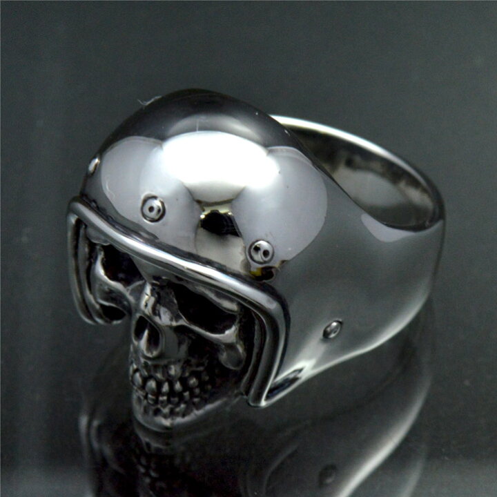 楽天市場】ジェットヘルスカルリング シルバー925 銀製 (skull ring 