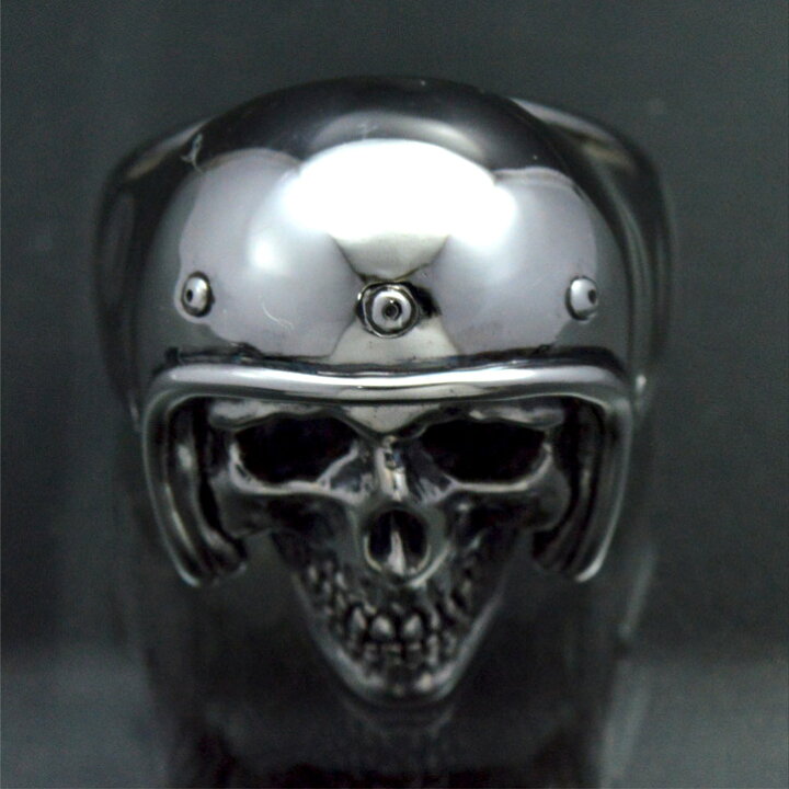 楽天市場】ジェットヘルスカルリング シルバー925 銀製 (skull ring 