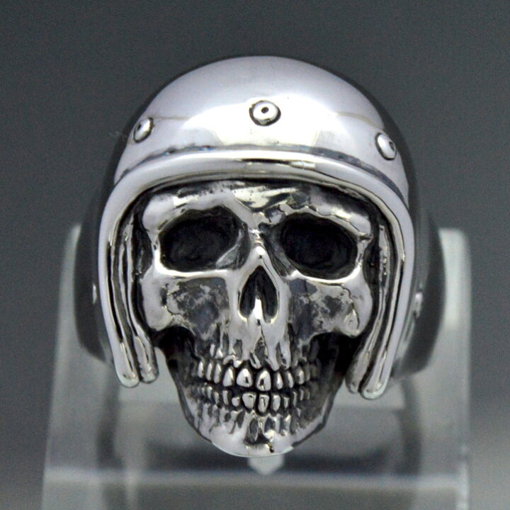 楽天市場】ジェットヘルスカルリング シルバー925 銀製 (skull ring 