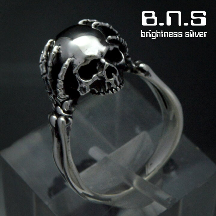 楽天市場】ヘッドグラブスカルリング シルバー925 銀製 (skull ring  