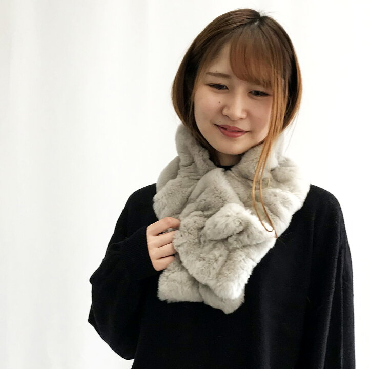 楽天市場】リアルファー マフラー レッキス レディース 暖かい 保温 