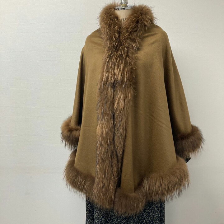 楽天市場】【送料無料】 カシミヤ リアルファー ケープ チャイニーズ  