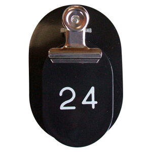 ☆クラウン PP親子札 <2枚1組・1〜50番>ポルプロピレン樹脂製 CR-PY50-B/黒【a19897】