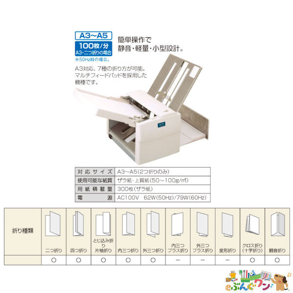 楽天市場】【取寄品】ドレスイン(DLLES IN) 自動紙折り機 MA150