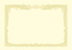 ◎ササガワ OA賞状用紙「クリーム」A3縦書き 10-1087【1241012】