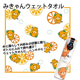 西染工(株) みきゃんPLATINUM WET TOWEL≪熨斗対応不可≫ 愛媛 みきゃん ゆるキャラ タオル プラチナウェットタオル おしぼりタオル ハンカチ
