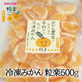 【500円OFFクーポン対象】粒楽 愛媛みかん 500g (有)南四国ファーム 愛媛産 冷凍みかん 冷凍ミカン 業務用 むかん