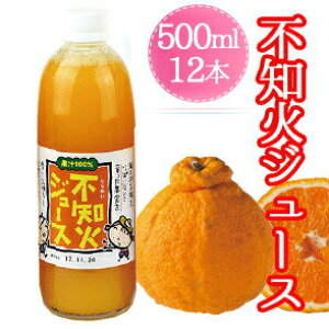 (株)オレンジフーズ 不知火ジュース 500ml×12本≪熨斗対応不可≫ 愛媛 みかんジュース しらぬい 100%ストレートジュース