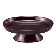 小判型供物台(お盆用お供え皿) タメ塗り 8寸(一個) 皿横巾24cm×皿奥行16.9cm【お盆用品 仏具 お盆 お盆…