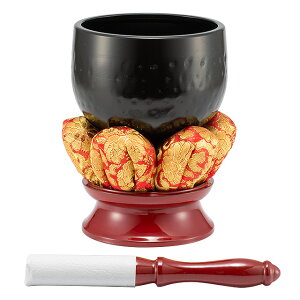 大徳寺リンセット 5寸 口径 15.3cm 日本製【送料無料】【お盆用品 仏具 お彼岸 おりん 仏壇用 りん リン お鈴 ふとん 布団 リン台 りん台 リン棒 りん棒 セット 磬子 けいす 青銅合金製着色仕上