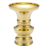花立 磨き 5寸 高さ15.3cm×口径11.7cm【送料無料】【お盆用品 仏具 お彼岸 仏壇用 寺院用 花立て 花瓶 …
