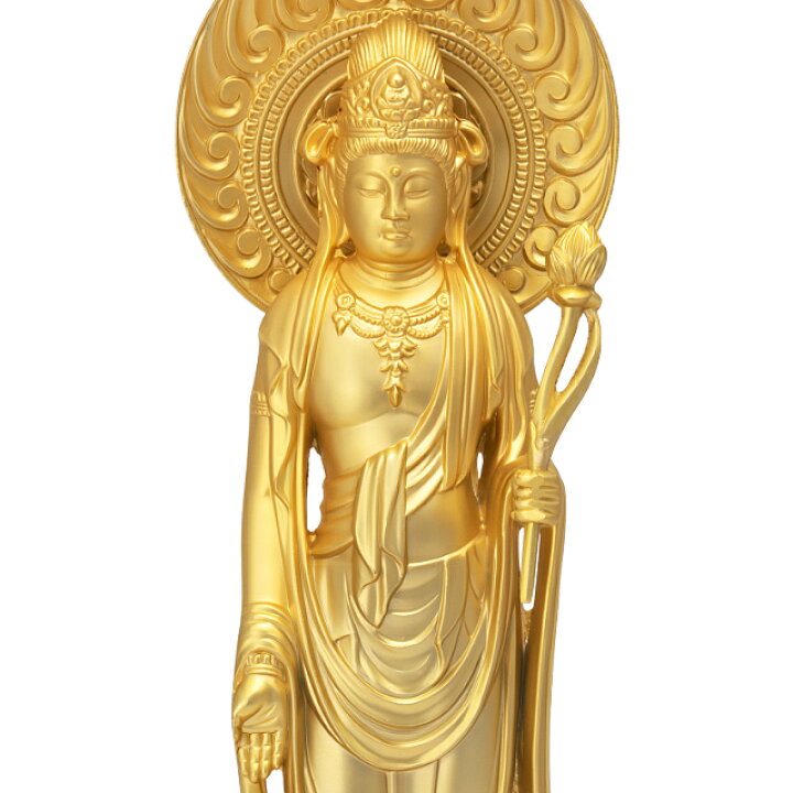 楽天市場】聖観音菩薩 合金製 26cm【牧田秀雲作】 高さ26cm×巾8.8cm 