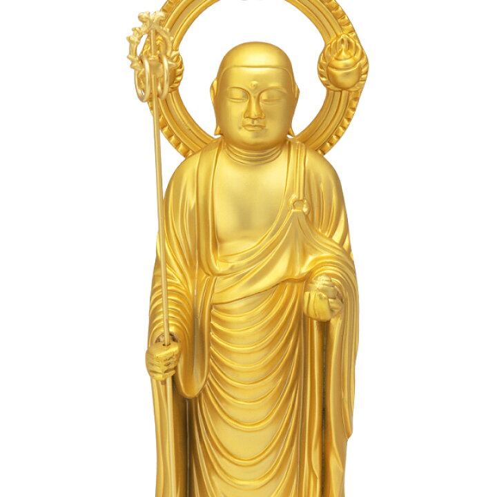 楽天市場】地蔵菩薩 合金製 15.5cm【牧田秀雲作】 高さ15.5cm×巾5.1cm 