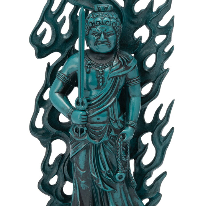 楽天市場】不動明王 合金製青銅色 21cm【牧田秀雲作】 高さ21cm×巾7.5 