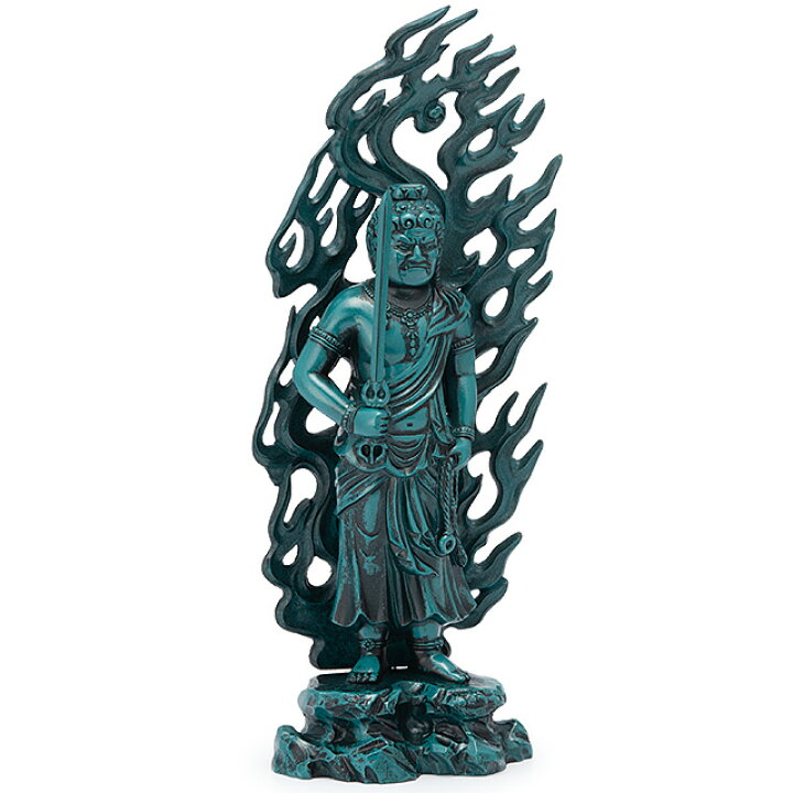 楽天市場】不動明王 合金製青銅色 21cm【牧田秀雲作】 高さ21cm×巾7.5 