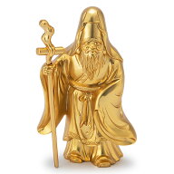 開運招福七福神・福禄寿 高さ8.5cm×巾5.5cm 【送料無料】【仏具 gold GOLD ゴールド 仏像 置物 七福神 …