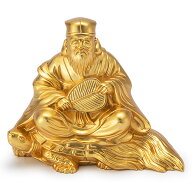 開運招福七福神・寿老人 高さ6.7cm×巾8.3cm 【送料無料】【仏具 gold GOLD ゴールド 仏像 置物 七福神 …