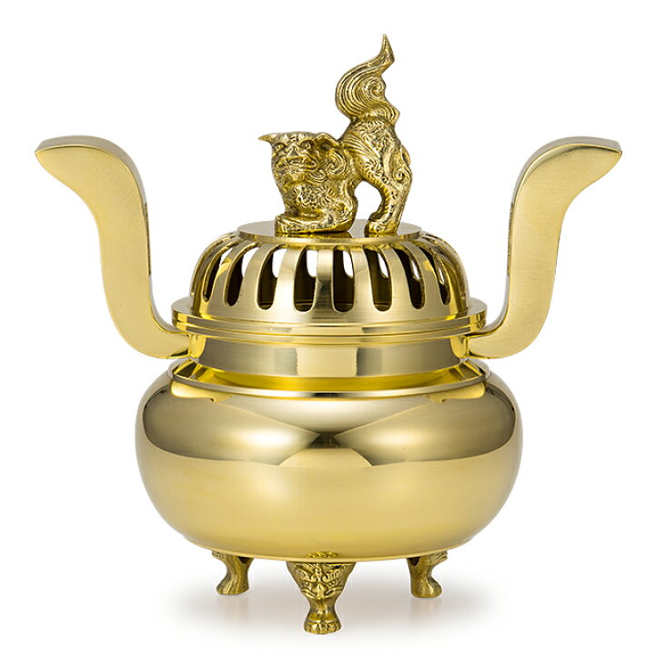 楽天市場】【寺院用仏具】獅子掛中口 五具足 磨き 5寸 花立口径15cm 
