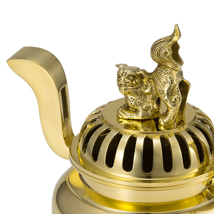 楽天市場】【寺院用仏具】獅子掛中口 香炉 磨き 6寸付 胴径14.9cm×口 