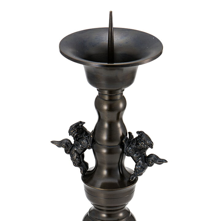 楽天市場】【寺院用仏具】獅子掛中口 火立(ローソク立て・燭台) 黒色 5 