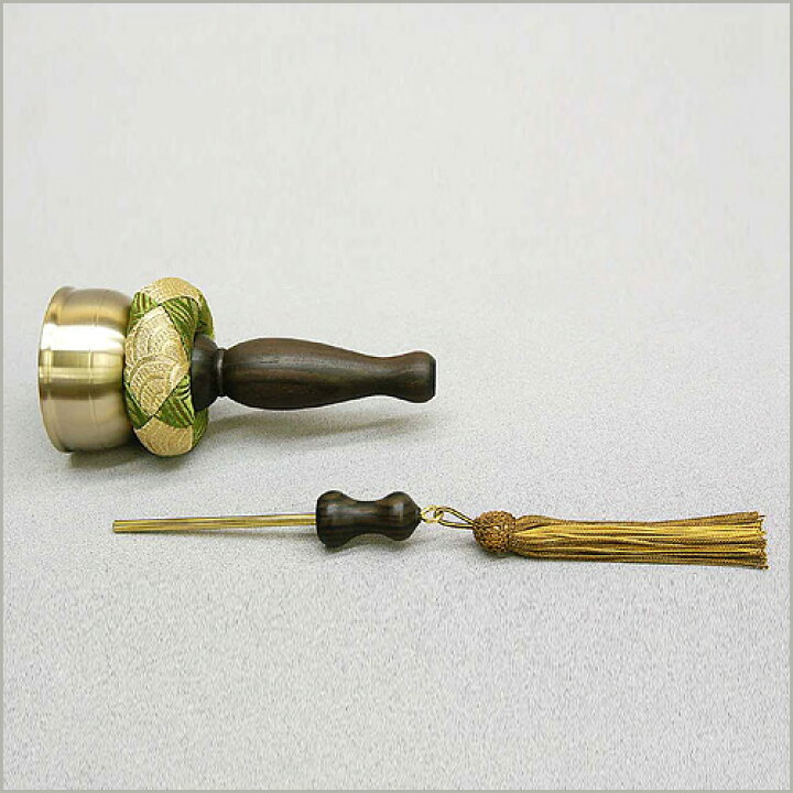 楽天市場】【寺院用仏具】携帯印金セット 黒檀柄 金襴袋付き 口径5.9cm 