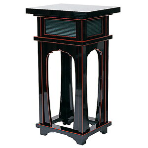 【寺院用仏具】香台(花台) 黒塗 1.5尺 巾45cm×高さ75cm【送料無料】【お盆用品 仏具 お彼岸 立焼香机 寺院仏具 日本製 国産品】